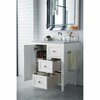 James Martin Vanities Copper Cove Encore 30in Single Vanity, Bright White w/ 3 CM Eternal Jasmine Pearl Quartz Top 301-V30-BW-3EJP